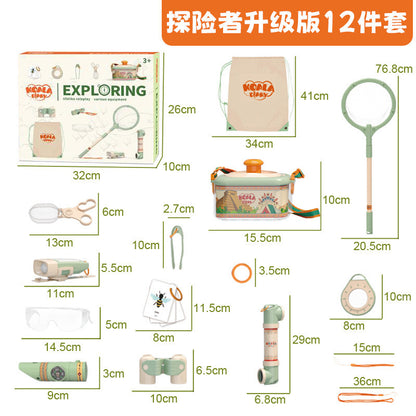 Children's outdoor adventure insect observation box parent-child interactive camping set play house toys holiday gifts wholesale