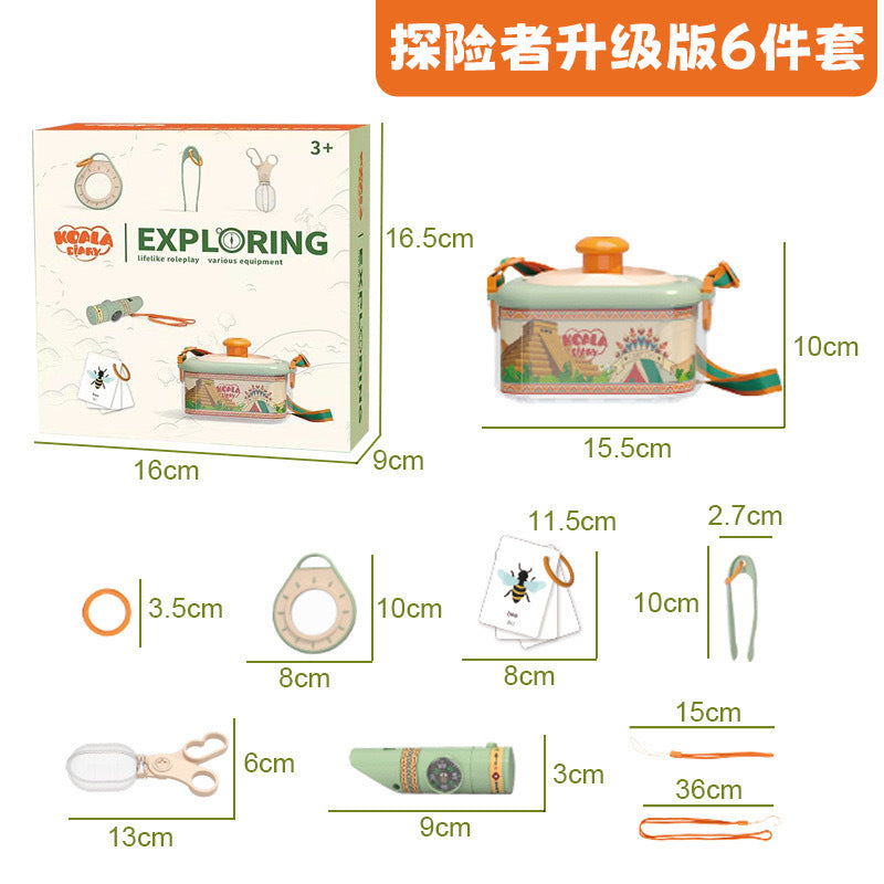 Children's outdoor adventure insect observation box parent-child interactive camping set play house toys holiday gifts wholesale