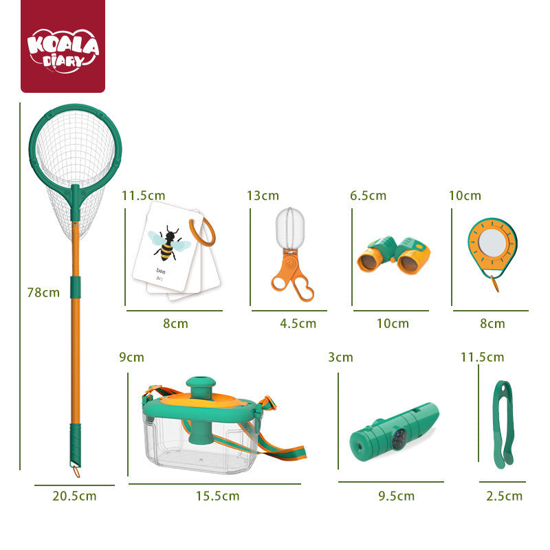 Children's outdoor adventure insect observation box parent-child interactive camping set play house toys holiday gifts wholesale