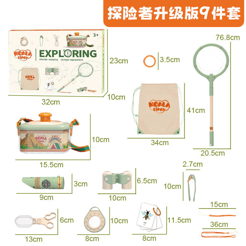 Children's outdoor adventure insect observation box parent-child interactive camping set play house toys holiday gifts wholesale