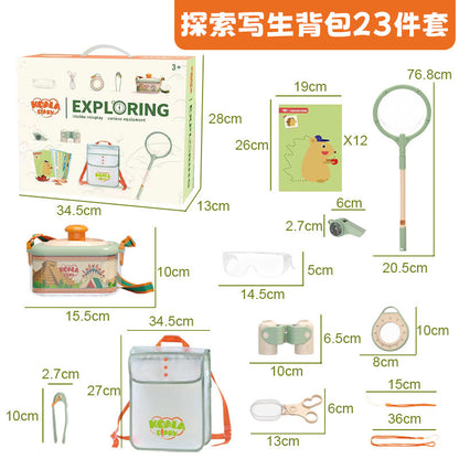 Children's outdoor adventure insect observation box parent-child interactive camping set play house toys holiday gifts wholesale