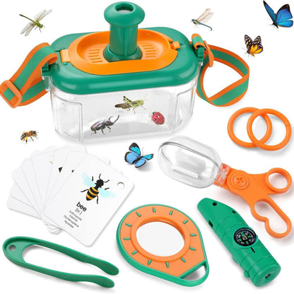 Children's outdoor adventure insect observation box parent-child interactive camping set play house toys holiday gifts wholesale