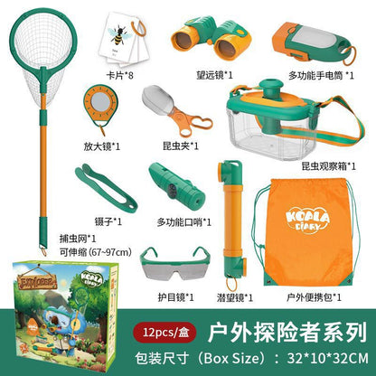Children's outdoor adventure insect observation box parent-child interactive camping set play house toys holiday gifts wholesale